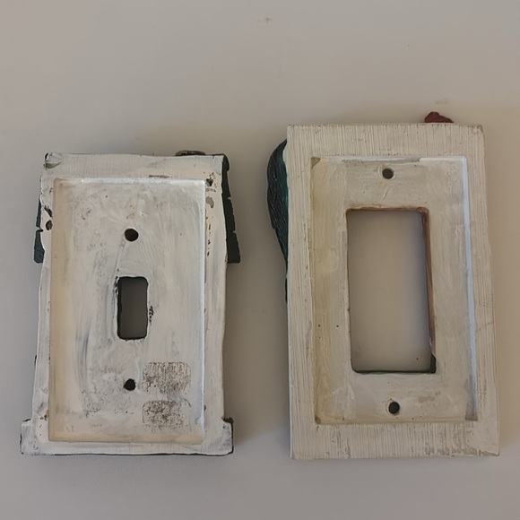 SET OF TWO Rustic Rooster and Birdhouse Light Switch Covers cottage farmhouse - Picture 10 of 15